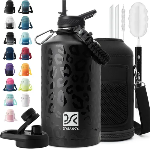 Miniatura 88 de DYSANKY Botella de agua aislada de 32 onzas, metal al vacío de acero inoxidable grueso, jarra de agua deportiva portátil para gimnasio y senderismo