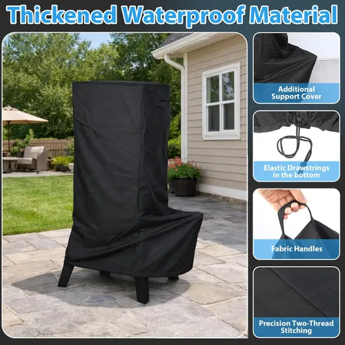 Miniatura 3 de Cubierta de parrilla Utheer para ahumador vertical de gas Pit Boss 3-Serie, cubierta impermeable anti-UV de 600D de longitud completa y resistente