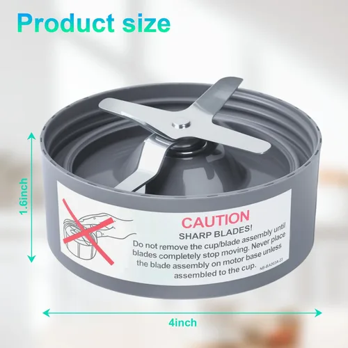 Miniatura 6 de Cuchilla extractora de repuesto, compatible con licuadora NutriBullet 600 W/900 W de la serie Pro con juntas de sellado de goma de silicona de grado