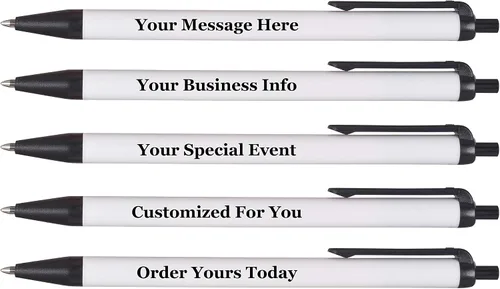 RevMark Bolígrafo personalizado, nombre impreso, información de negocios o eventos, publicidad atemporal, bolígrafos hechos en EE. UU., marketing