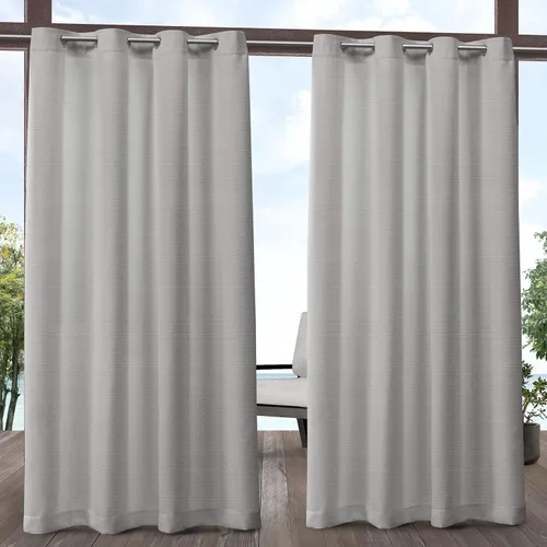 Miniatura 11 de Exclusive Home Aztec - Par de paneles de cortinas para interiores y exteriores con ojales, 54x96 pulgadas, Azure
