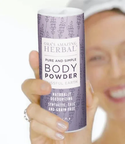 Miniatura 6 de Polvo corporal natural Ora's Amazing Herbal sin talco para mujeres, paquete variado con aceites esenciales, sin talco ni maíz, sin granos, polvo