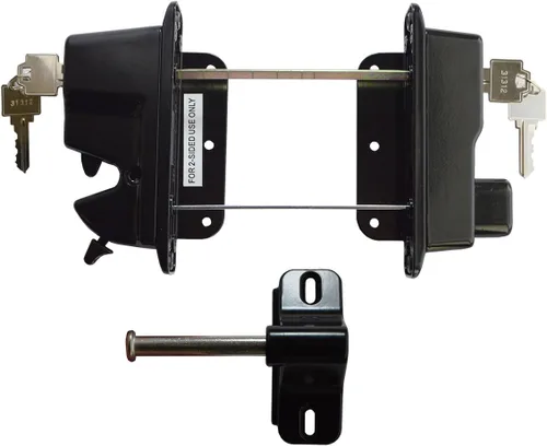 Keystone Advantage cerradura de doble lado de fundición de zinc con llave, en color negro