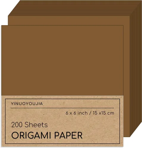 Miniatura 10 de 200 hojas de papel de origami azul claro, color de doble cara de 6 x 6 pulgadas, kit para niños, kit de papel de color, regalos para principiantes