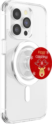 Miniatura 3 de Lindo reno de Feliz Navidad - PopSockets MagSafe PopGrip para iPhone