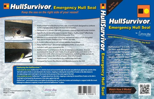 Miniatura 5 de HullSurvivor - Sello de emergencia para casco, 10 pulgadas de diámetro