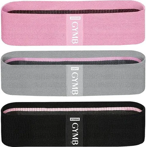 Gymbee bandas de resistencia Premium para entrenar – Bandas de ejercicio para entrenar glúteos, muslos y piernas – Bandas de tela antideslizantes