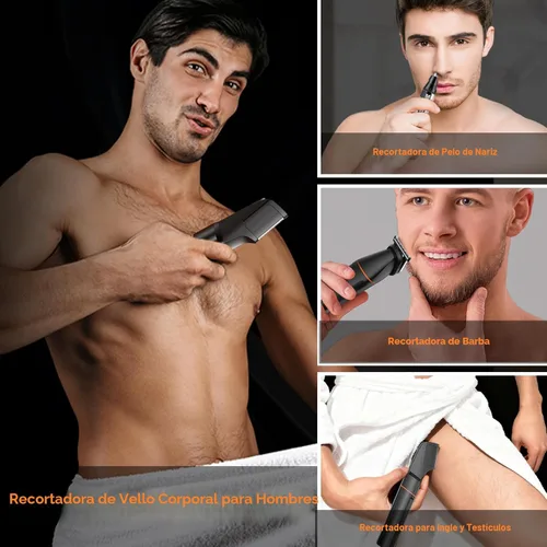 Miniatura 5 de MAXGROOM - Afeitadora de vello corporal para hombre, afeitadora resistente al agua para la ingle, testículos y bolas, kit de aseo eléctrico sin