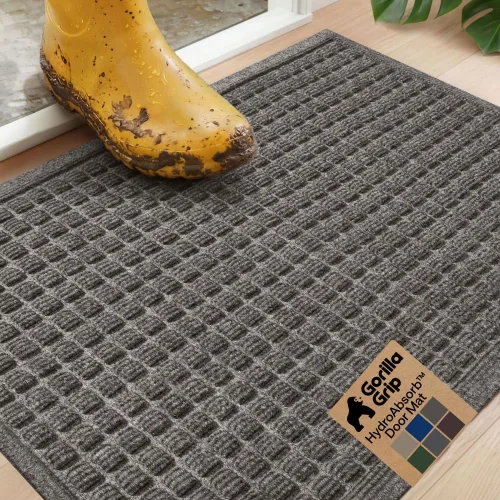 Miniatura 24 de GORILLA GRIP® HydroABSORB - Tapete ultra absorbente para puerta delantera y entrada exterior, atrapa la suciedad y la humedad, tapete de bienvenida