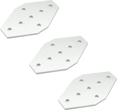 Miniatura 5 de Soporte de esquina, 1 placa de unión exterior de aleación de aluminio de 3.94 x 2.36 x 0.16 pulgadas (largo x ancho x T) con soporte de junta de 7