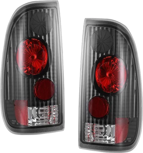 ROXX Conjunto de luz trasera compatible con Ford F-150 1997-2003, F250 F350 F450 F550 1999-2003 Super Duty lado del conductor y del pasajero lente