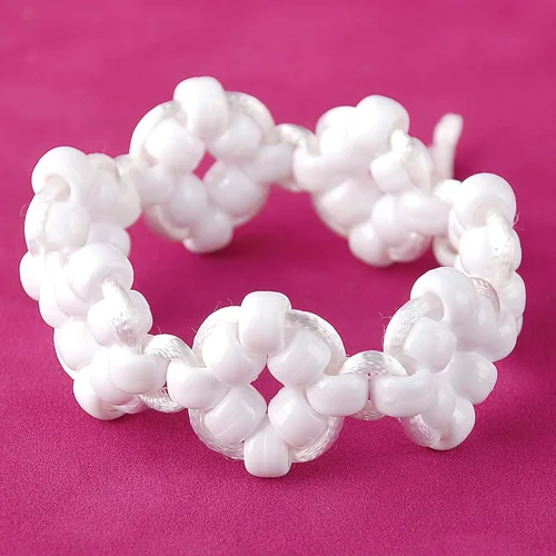 Miniatura 6 de The Beadery Cuentas rosas, 900 cuentas y cuentas de caballo de barril de 0.236 x 0.354 in, blanco, 900 piezas