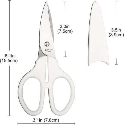 Miniatura 3 de YOUGUOM Tijeras multiusos de 6 pulgadas, agarre cómodo, tijeras básicas afiladas de acero inoxidable para oficina, hogar, cocina, escuela