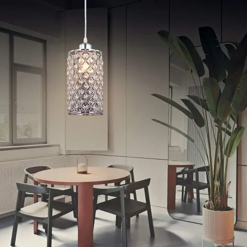Miniatura 3 de Iluminación Moderna de Colgante de Cristal, Accesorio de Iluminación Colgante Ajustable de Techo para Cocina, Comedor, Dormitorio, Isla de Cocina