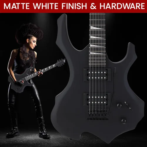 Miniatura 3 de Pyle Heavy Metal EG Fire Guitarra Eléctrica de Metal con Kit de Amplificador, Instrumento de Tamaño Completo con Amplificador de Práctica