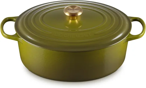 Miniatura 25 de Le Creuset Horno holandés ovalado Signature de hierro fundido esmaltado, 2.75 cuartos de galón., Blanco