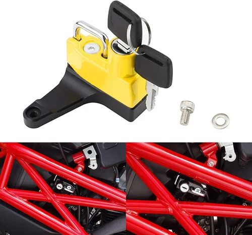 Miniatura 9 de GUAIMI Bloqueo de casco de motocicleta Cerradura de seguridad antirrobo para Ducati Monster 696/796 todos los años Montser 1100 2009-2010