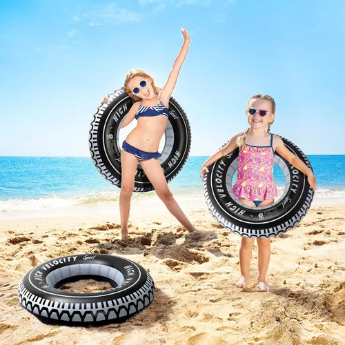 Miniatura 4 de Tubos inflables para neumáticos, flotadores de piscina para adultos y niños, anillos de natación, río, balsa, camión, carreras, automóvil