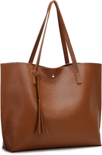 Miniatura 2 de Nodykka Women Tote Bags Top Handle Satchel Handbags PU Faux Leather Tote Bag with Tassel Shoulder Purse