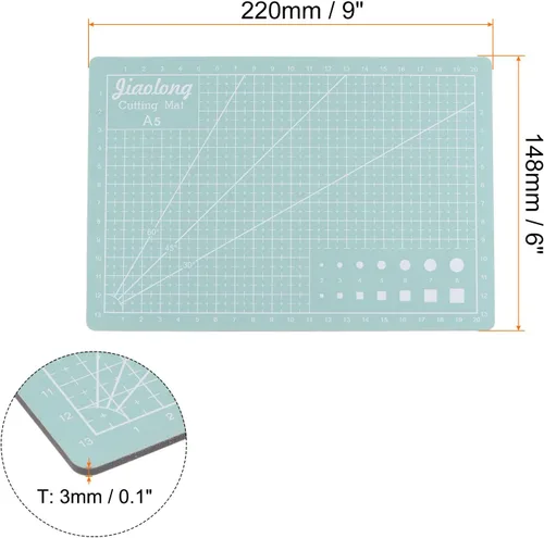 Miniatura 2 de HARFINGTON Alfombrilla de corte autorreparable A5 de 9 x 6 pulgadas, tabla de cortar de doble cara para manualidades, trabajo de arte, corte