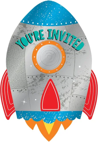 Miniatura 4 de Blast Off - Máscaras de papel de colores surtidos para cumpleaños, 8.6 x 9.7 pulgadas (paquete de 8), perfectas para celebraciones temáticas