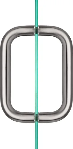 Rockwell Tirador tubular de seguridad para puerta trasera con puerta trasera, acabado de níquel cepillado de 6 pulgadas, para puertas de ducha