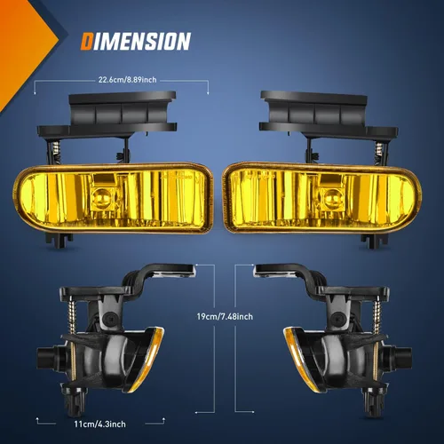 Miniatura 7 de Nilight - Juego de luces antiniebla compatible con Chevy Silverado 1999 2000 2001 2002 1500 2500 2001-2002 3500 Chevy Silverado 2000-2006 Suburban