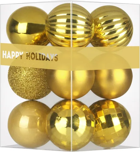 Miniatura 96 de Bolas de Navidad Grandes de 3.2" en Azul Bebé - Adornos para Árbol de Navidad, Bolas Colgantes Inastillables para Cumpleaños, Halloween, Boda