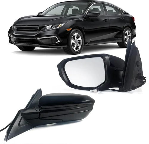 Miniatura 9 de Espejo de puerta lateral derecha del pasajero para Honda CIVIC LX SE Sport 2016-2021 con espejo eléctrico Ajust plegado manual sin calefacción, Azul