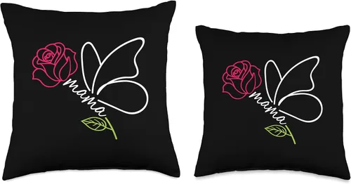 Miniatura 3 de Almohada para mujer, diseño de mariposa con diseño de mariposa y rosa, regalo para el día de la madre