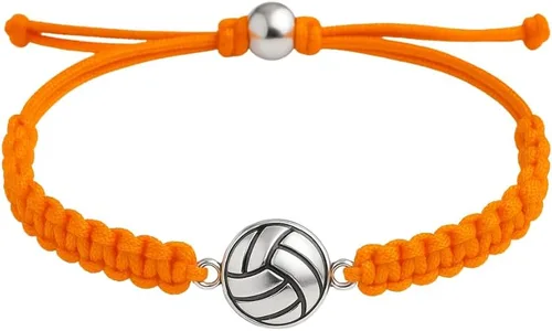 Miniatura 9 de Pulsera con dijes de voleibol Sportybella - Pulseras ajustables con dije de voleibol. Regalos ideales y recuerdos para jugadores de voleibol. Azul