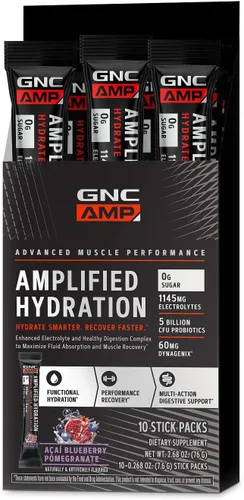 Miniatura 8 de GNC AMP Mezcla de bebida en polvo de electrolitos de hidratación amplificada Complejo mejorado de electrolitos y digestión saludable Lima limón