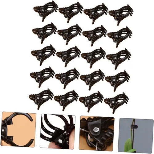 Miniatura 4 de 150 clips de orquídea de jardín, prácticos clips de soporte para plantas para asegurar tallos y enredaderas, protegen las orquídeas de daños por