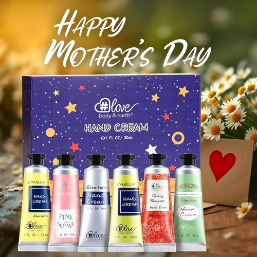 Miniatura 2 de BODY & EARTH # LOVE Set de regalo de crema de manos, regalos para el día de la madre para mamá, juego de loción hidratante para manos con glicerina