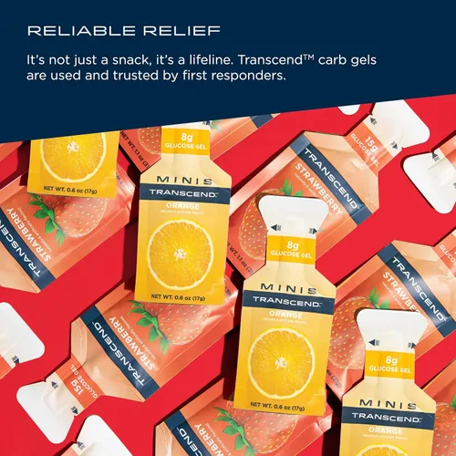 Miniatura 6 de Transcend Foods Geles de fresa + naranja (1.1 onzas, paquete de 24) gel de carbohidratos de acción rápida sabor fresa y naranja, sin cafeína, sin