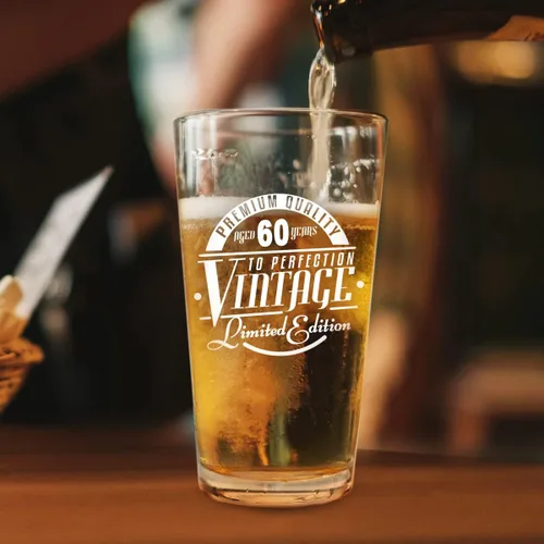 Miniatura 5 de Vaso de cerveza de 30 años de edición vintage para hombres y mujeres (30 aniversario) de 16 onzas, vasos de cerveza de pinta de feliz cumpleaños