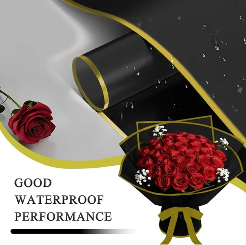 Miniatura 3 de REAXYZNN 20 hojas de papel de regalo de buquet, papel de regalo floral impermeable, papel de embalaje para suministros de floristería, papel