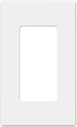 Miniatura 22 de ELEGRP Placas de pared decorativas sin tornillos de 1 gang, tamaño estándar, cubierta de placa frontal termoplástica irrompible para interruptor