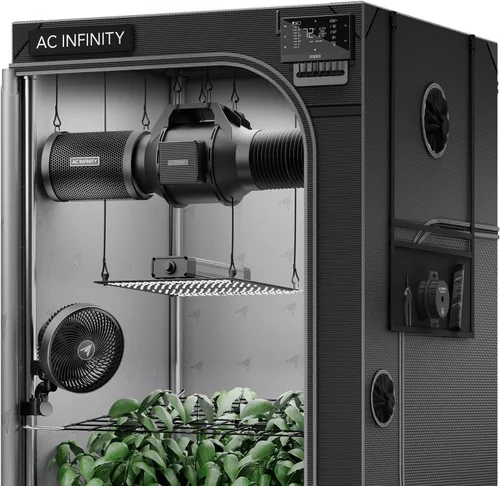AC Infinity Advance Grow System 3x3, Kit de 3 Plantas, Kit de Carpa de Cultivo Integrada con WiFi, Automatiza Ventilación, Circulación, Programa Luz