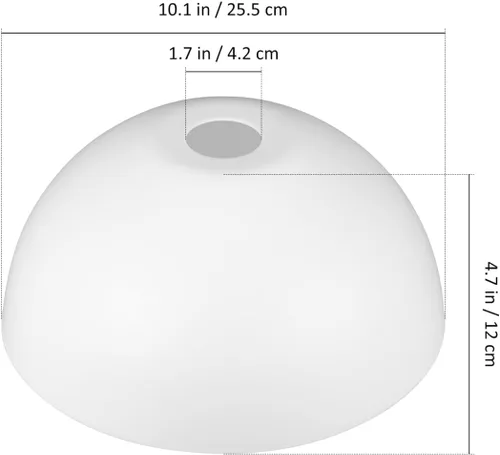 Miniatura 6 de Vaguelly 2 piezas de plástico blanco Torchiere pantallas de lámpara para lámparas de piso y mesa, forma de cuenco, ajuste de 1.654 in