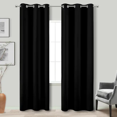 Miniatura 226 de Cortinas opacas de 72 pulgadas extra anchas para dormitorio, puerta corrediza de vidrio y patio, 2 paneles con ojales para oscurecer ventana grande