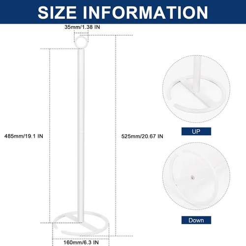 Miniatura 2 de NearMoon Soporte de papel higiénico para baño, soporte independiente con reserva, soporte para 4 rollos de papel higiénico para espacio en Blanco