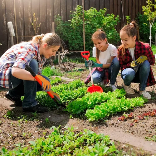 Miniatura 5 de COOLJOB 3 pares de guantes de jardinería para niños de 6 a 8 años, guantes de trabajo de jardín con revestimiento de goma antideslizante para niños