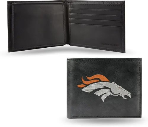 Miniatura 35 de Rico Industries Billetera de cuero bordada para hombre de la NFL