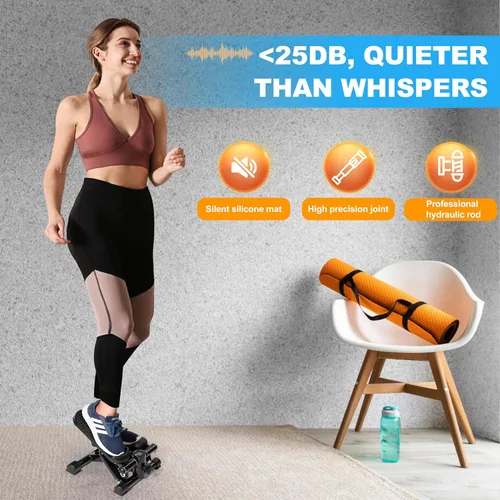 Miniatura 5 de TOPMAJOR Steppers para ejercicio en casa con capacidad de peso de 330 libras, bandas de resistencia y alfombrilla antideslizante para entrenamiento