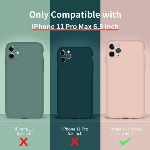 Miniatura 3 de Cordking Funda diseñada para iPhone 11 Pro Max, funda de silicona ultra delgada a prueba de golpes con forro de microfibra suave antiarañazos