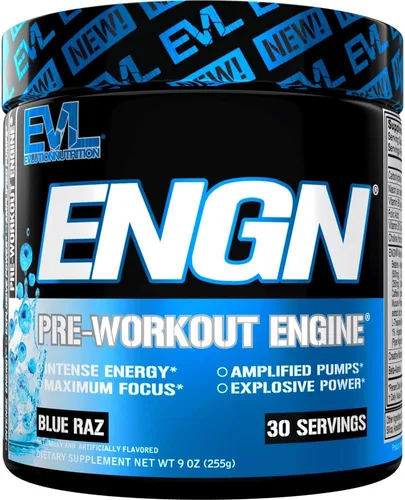 Miniatura 8 de EVL Intense Pre Workout con Creatina - ENGN Bebida en polvo energizante preentreno para hombres para energía duradera, enfoque y recuperación