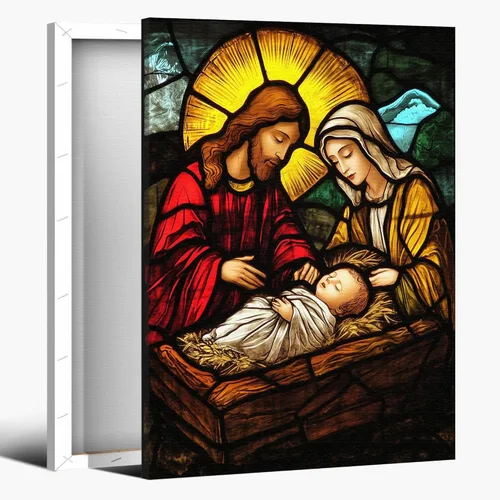 Miniatura 12 de Arte de pared en lona de Jesús y Cordero, Imagen de Jesús Corriendo tras la Oveja Perdida, Arte de pared religioso de Jesús Dejando las 99, Pinturas