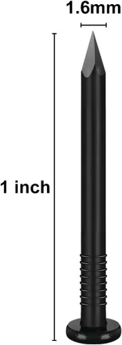 Miniatura 5 de Uñas de hardware de 1 pulgada, (1351 unidades), uñas negras de 2 libras, uñas para colgar imágenes, uñas pequeñas, uñas de pared, uñas de madera