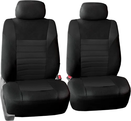 Miniatura 12 de TLH - Fundas de asiento automotrices de malla de aire 3D, solo para asientos delanteros, compatibles con bolsa de aire, ajuste universal para Gris